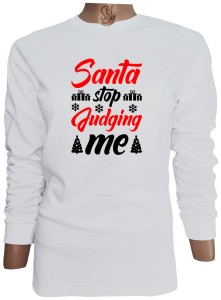 Polera De Mujer Manga Larga Santa stop judging me