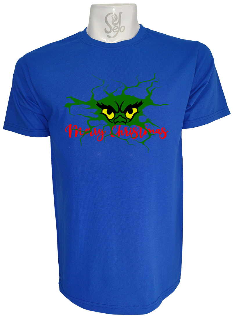 Polera de Hombre Ojos del grinch feliz Navidad 2 Polera de Hombre Ojos del grinch feliz Navidad