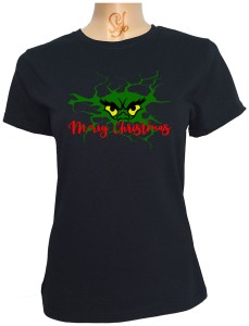 Polera De Mujer Ojos del grinch feliz Navidad