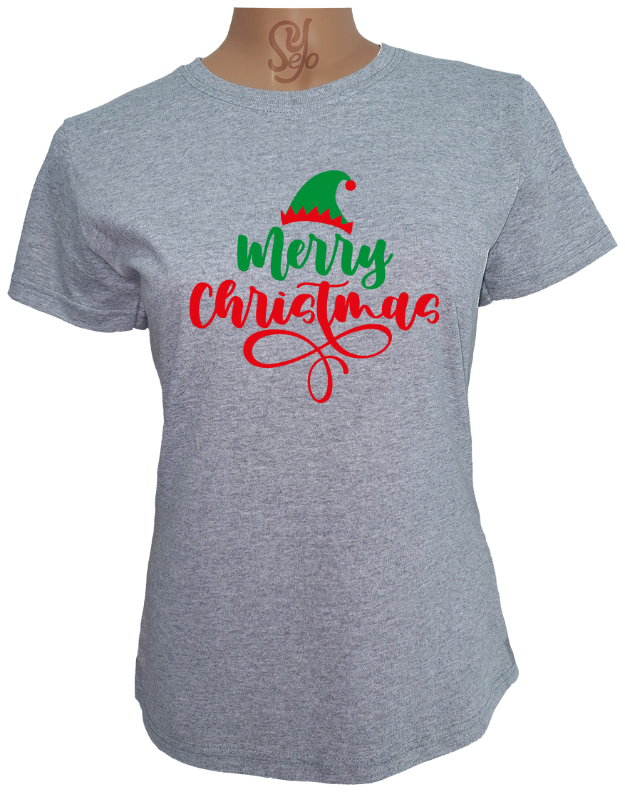 Polera De Mujer Merry christmas Feliz Navidad 2 Polera De Mujer Merry christmas Feliz Navidad