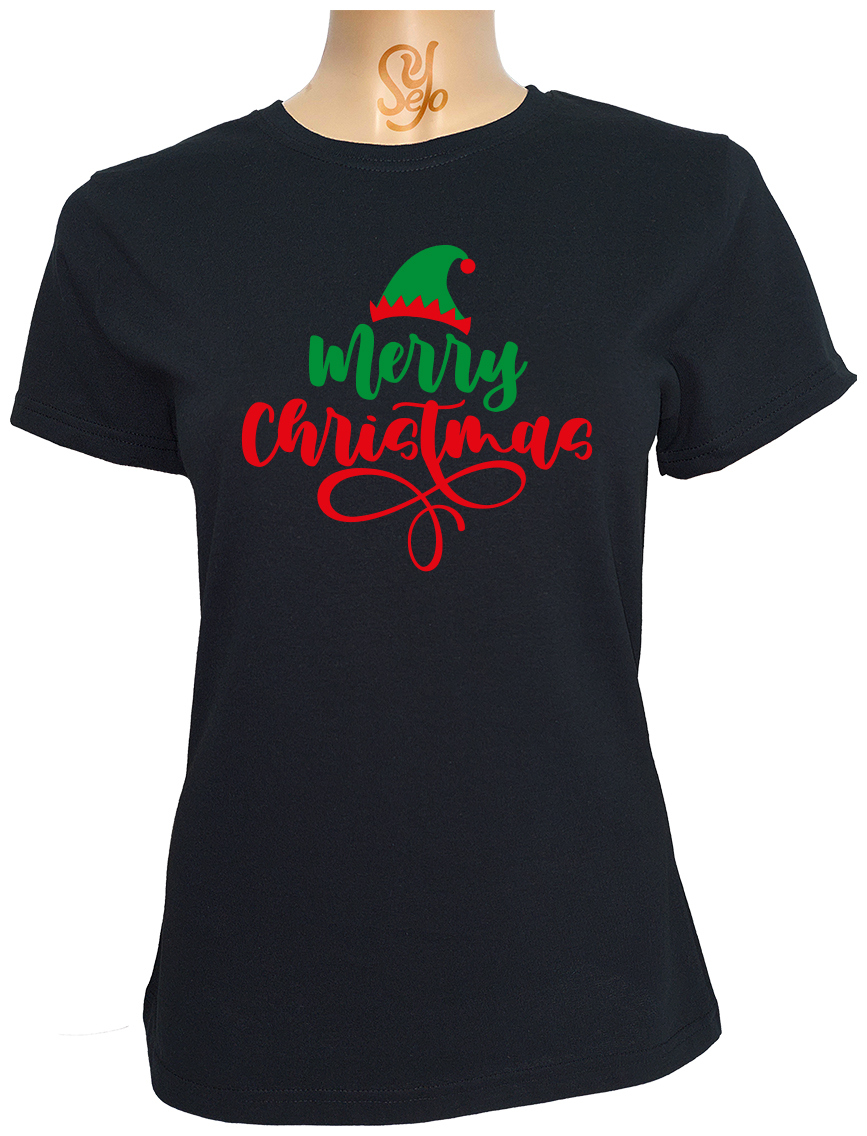 Polera De Mujer Merry christmas Feliz Navidad 3 Polera De Mujer Merry christmas Feliz Navidad