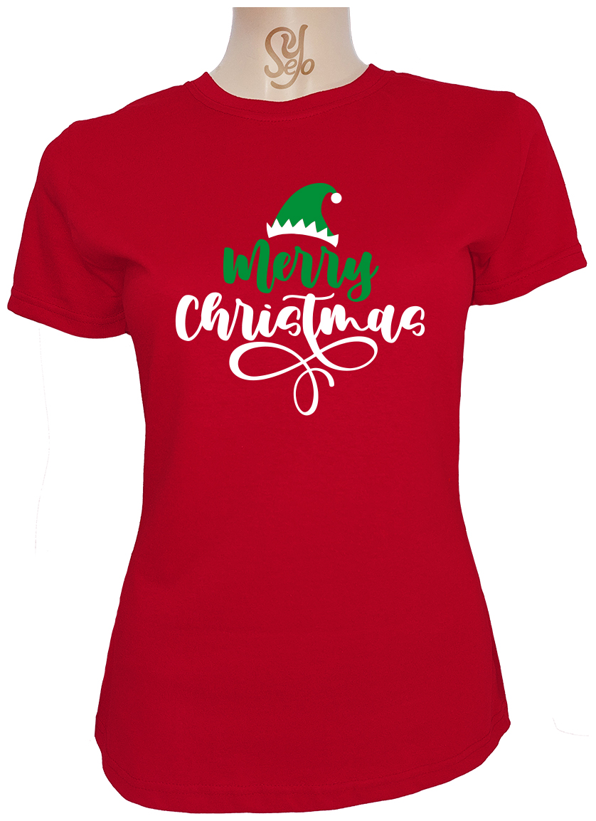 Polera De Mujer Merry christmas Feliz Navidad 5 Polera De Mujer Merry christmas Feliz Navidad