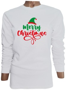 Polera De Mujer Manga Larga Merry christmas Feliz Navidad