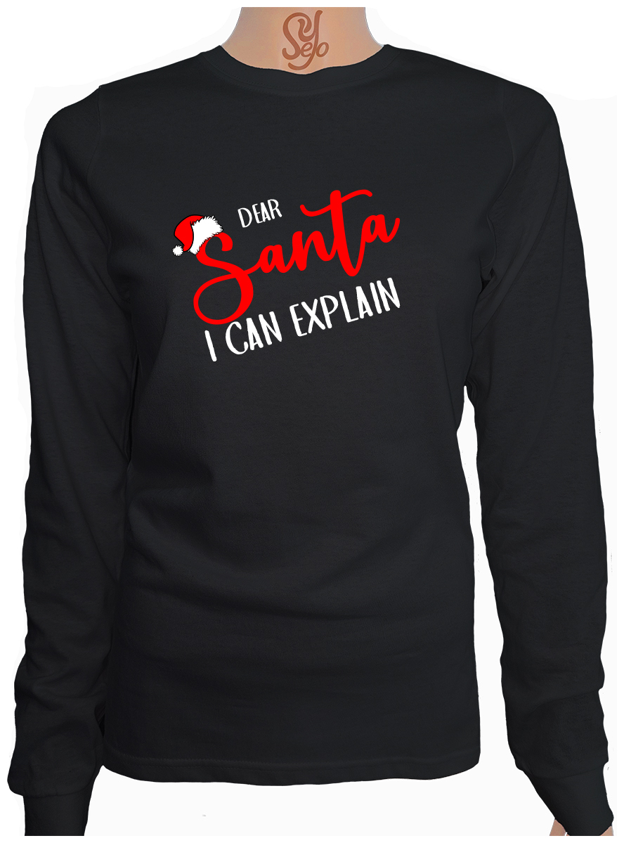 Polera De Mujer Manga Larga Querido Santa yo puedo explicarlo 3 Polera De Mujer Manga Larga Querido Santa yo puedo explicarlo