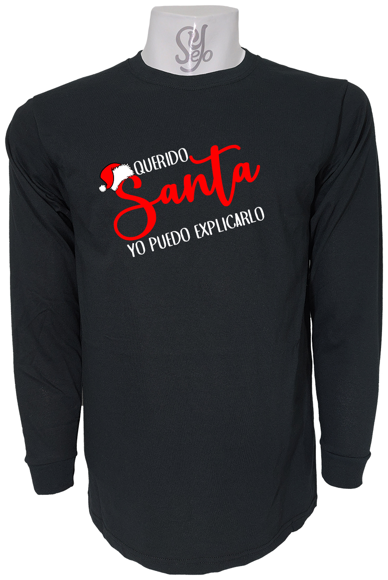 Polera De Hombre Manga Larga Querido Santa yo puedo explicarlo 3 Polera De Hombre Manga Larga Querido Santa yo puedo explicarlo