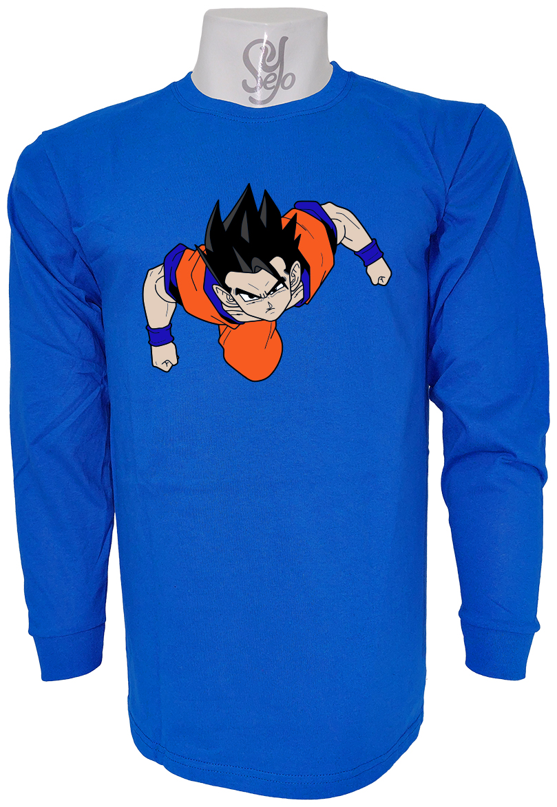 Polera De Hombre Manga Larga Dragon Ball, Gohan 4 Polera De Hombre Manga Larga Dragon Ball, Gohan