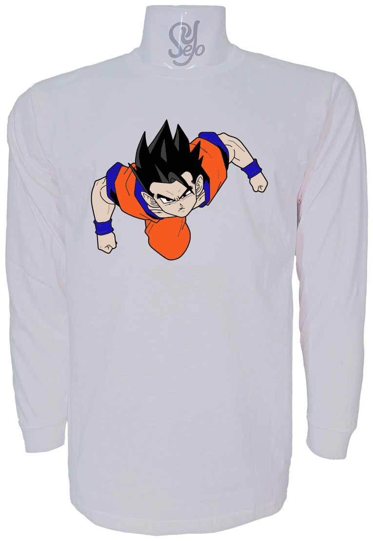 Polera De Hombre Manga Larga Dragon Ball, Gohan 3 Polera De Hombre Manga Larga Dragon Ball, Gohan