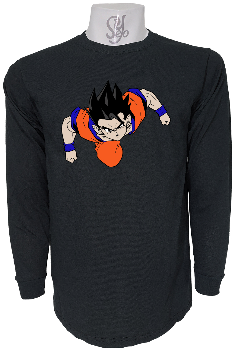 Polera De Hombre Manga Larga Dragon Ball, Gohan 2 Polera De Hombre Manga Larga Dragon Ball, Gohan