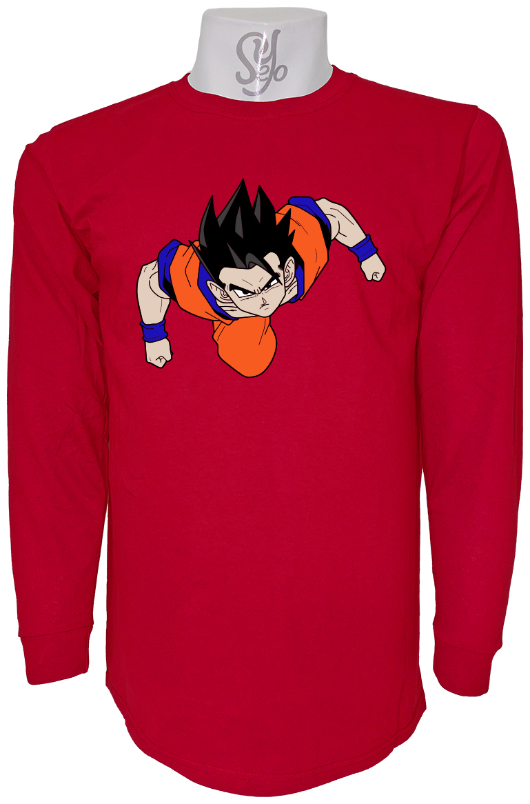 Polera De Hombre Manga Larga Dragon Ball, Gohan 5 Polera De Hombre Manga Larga Dragon Ball, Gohan