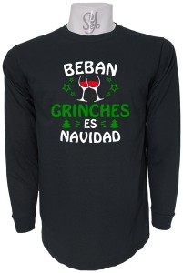 Polera De Hombre Manga Larga Beban Grinches Es Navidad Grinch