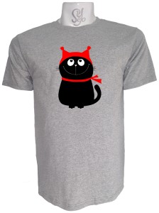 Polera de Hombre Gato Con Gorro De NAVIDAD para ls Karen