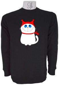 Poleron Polo Gato Con Gorro De NAVIDAD para ls Karen