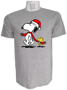 Polera de Hombre Snoopy en Navidad con Bufanda