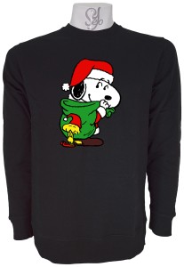 Poleron Polo Snoopy en Navidad con saco de regalos