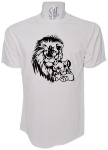 Polera de Hombre Rey Leon Simba Padre e Hijo