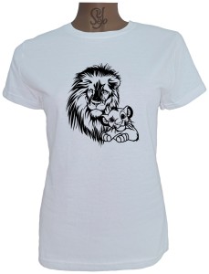 Polera De Mujer Rey Leon Simba Padre e Hijo