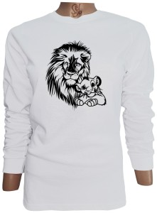 Polera De Mujer Manga Larga Rey Leon Simba Padre e Hijo