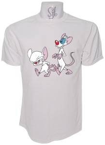 Polera de Hombre Pinky y Cerebro a color