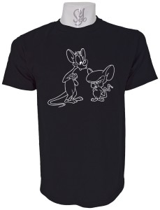 Polera de Hombre Pinky y Cerebro estilo tattoo