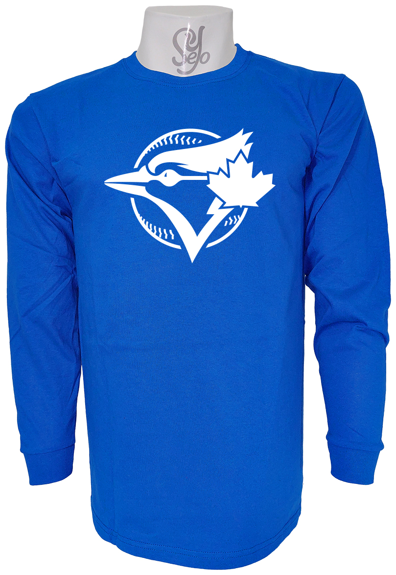 Polera De Hombre Manga Larga Toronto Blue Jays Béisbol 4 Polera De Hombre Manga Larga Toronto Blue Jays Béisbol