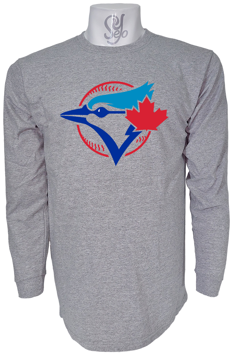 Polera De Hombre Manga Larga Toronto Blue Jays Béisbol 2 Polera De Hombre Manga Larga Toronto Blue Jays Béisbol