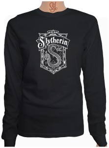 Polera De Mujer Manga Larga Slytherin Hogwarts saga Harry Potter