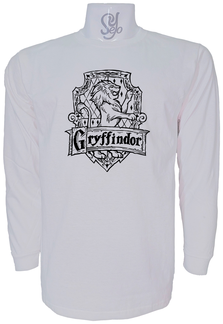 Polera De Hombre Manga Larga Gryffindor Hogwarts saga Harry Potter 3 Polera De Hombre Manga Larga Gryffindor Hogwarts saga Harry Potter