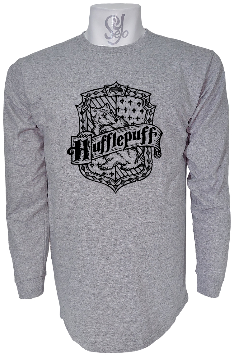 Polera De Hombre Manga Larga Hufflepuff Hogwarts saga Harry Potter 2 Polera De Hombre Manga Larga Hufflepuff Hogwarts saga Harry Potter