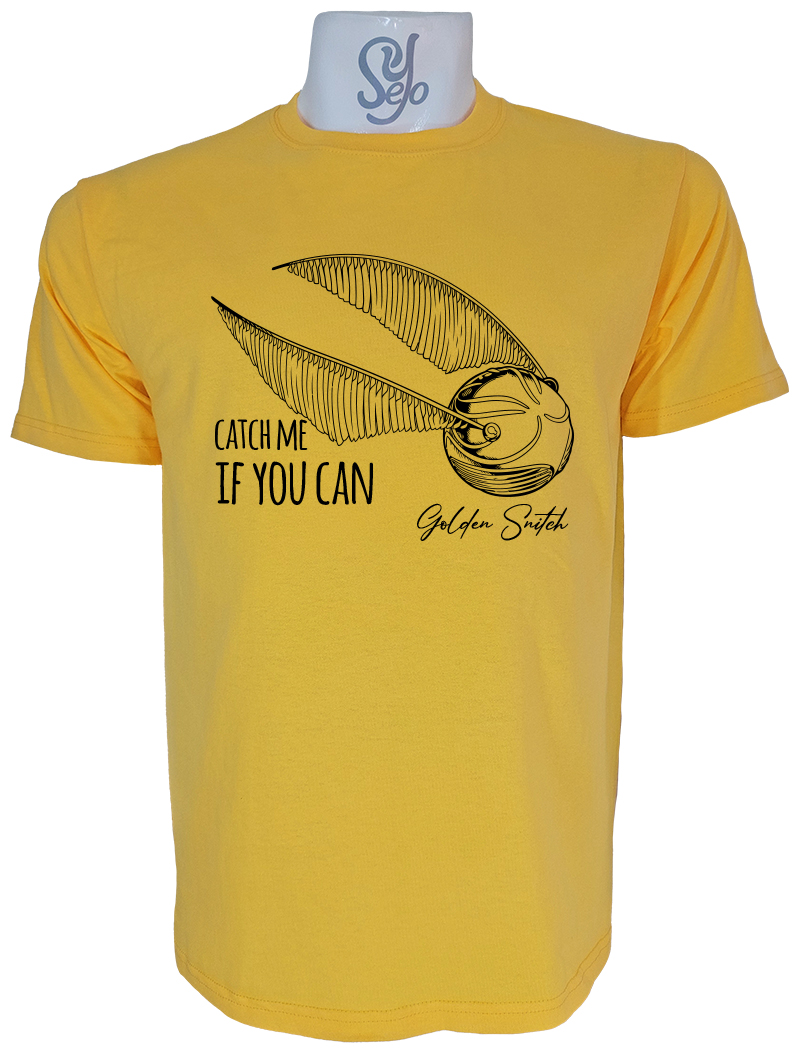 Polera de Hombre Snitch Dorada Quidditch saga Harry Potter 7 Polera de Hombre Snitch Dorada Quidditch saga Harry Potter