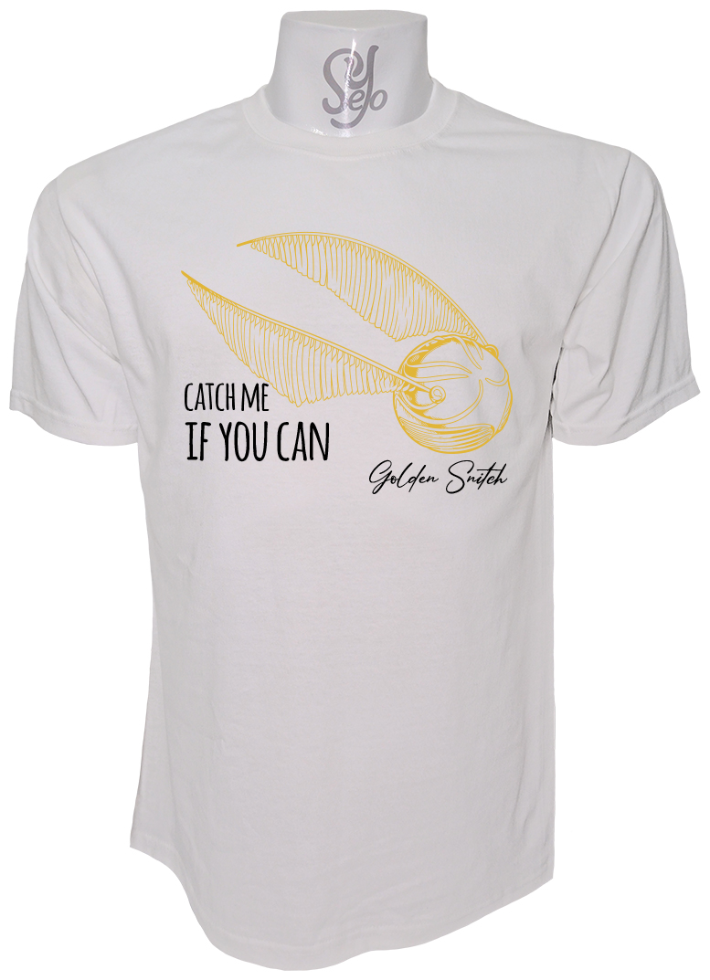 Polera de Hombre Snitch Dorada Quidditch saga Harry Potter 4 Polera de Hombre Snitch Dorada Quidditch saga Harry Potter