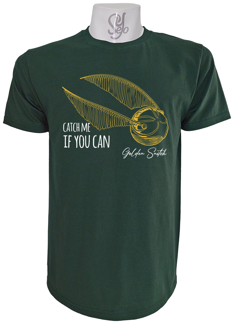 Polera de Hombre Snitch Dorada Quidditch saga Harry Potter 8 Polera de Hombre Snitch Dorada Quidditch saga Harry Potter
