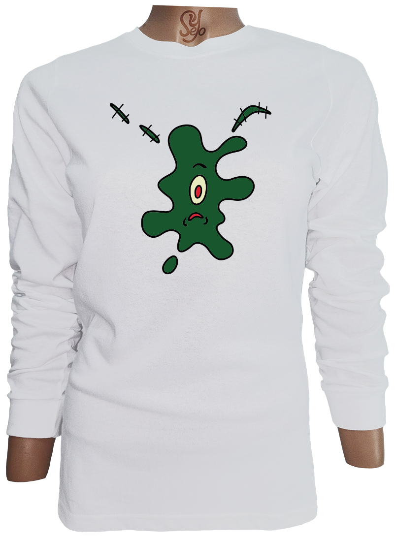 Polera De Mujer Manga Larga Plancton Aplastado Bob Esponja 1 Polera De Mujer Manga Larga Plancton Aplastado Bob Esponja