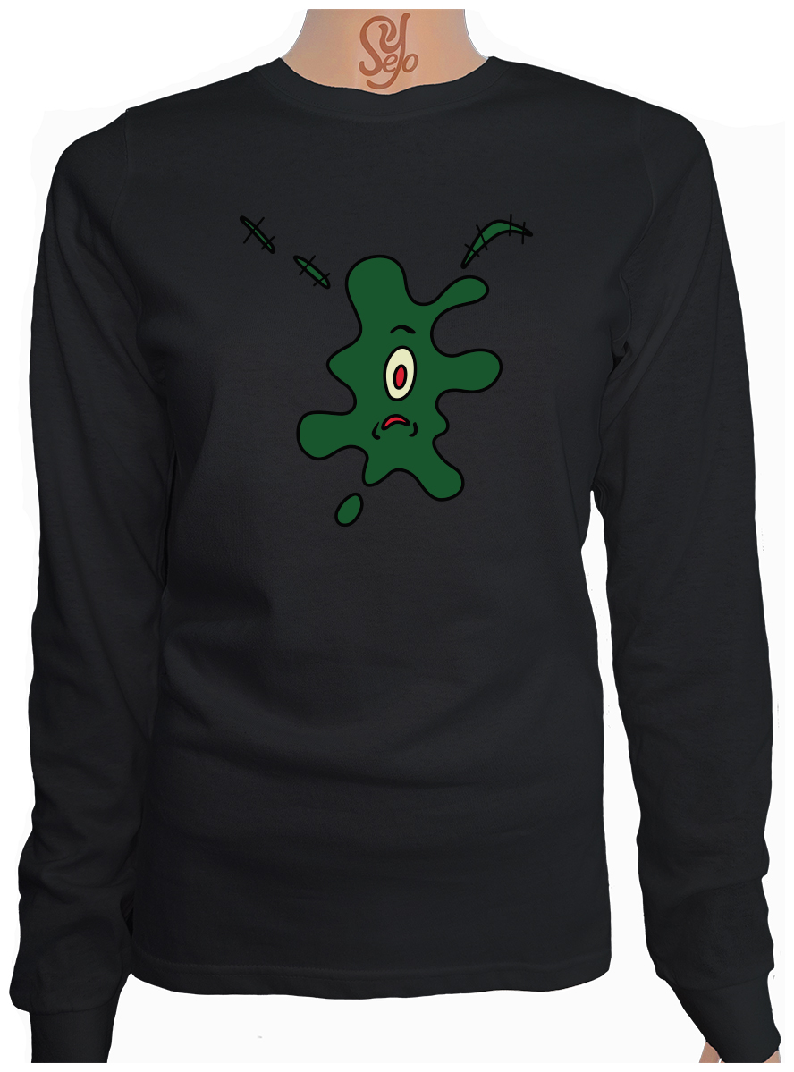 Polera De Mujer Manga Larga Plancton Aplastado Bob Esponja 2 Polera De Mujer Manga Larga Plancton Aplastado Bob Esponja