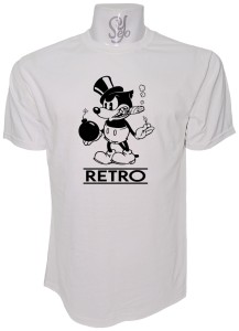 Polera de Hombre Gato Millonario Cartoon Retro