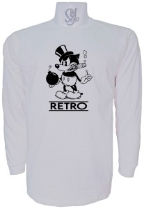 Polera De Hombre Manga Larga Gato Millonario Cartoon Retro