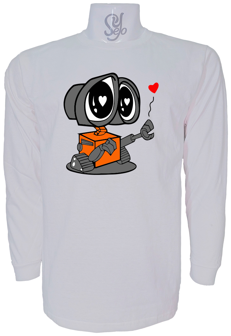Polera Para Parejas Manga Larga WALLE y EVA Enamorados dia del amor y la amistad 4 Polera Para Parejas Manga Larga WALLE y EVA Enamorados dia del amor y la amistad