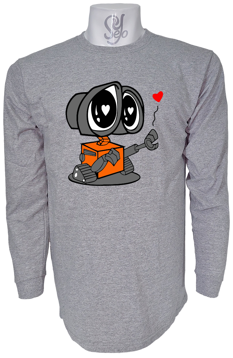 Polera Para Parejas Manga Larga WALLE y EVA Enamorados dia del amor y la amistad 3 Polera Para Parejas Manga Larga WALLE y EVA Enamorados dia del amor y la amistad