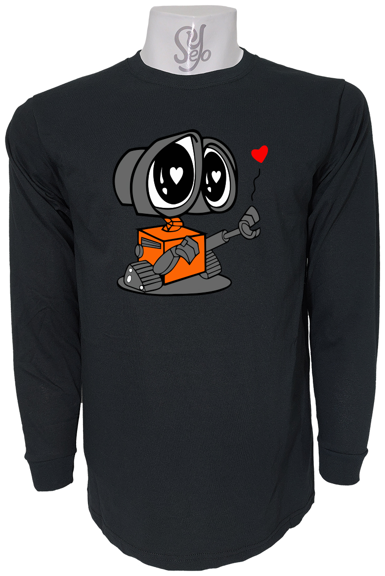 Polera Para Parejas Manga Larga WALLE y EVA Enamorados dia del amor y la amistad 2 Polera Para Parejas Manga Larga WALLE y EVA Enamorados dia del amor y la amistad