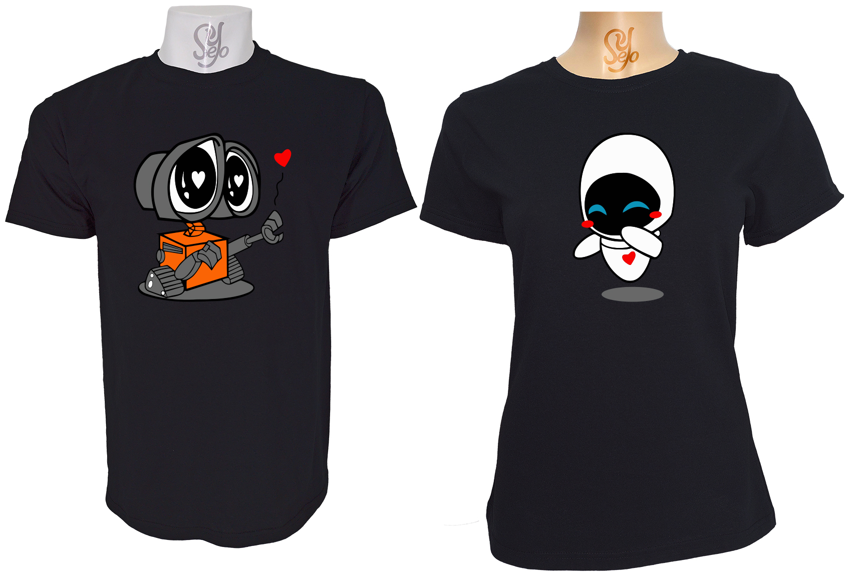 Polera Para Parejas WALLE y EVA Enamorados dia del amor y la amistad 1 Polera Para Parejas WALLE y EVA Enamorados dia del amor y la amistad