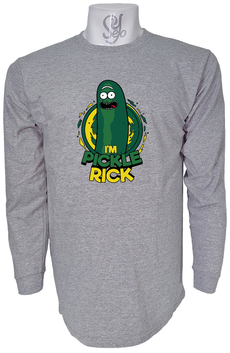 Polera De Hombre Manga Larga Iam Pickle Rick Rick And Morty 2 Polera De Hombre Manga Larga Iam Pickle Rick Rick And Morty