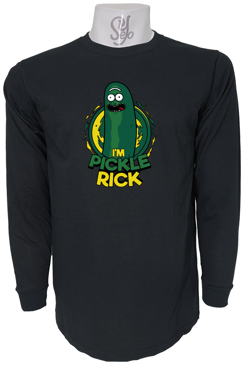 Polera De Hombre Manga Larga Iam Pickle Rick Rick And Morty 5 Polera De Hombre Manga Larga Iam Pickle Rick Rick And Morty