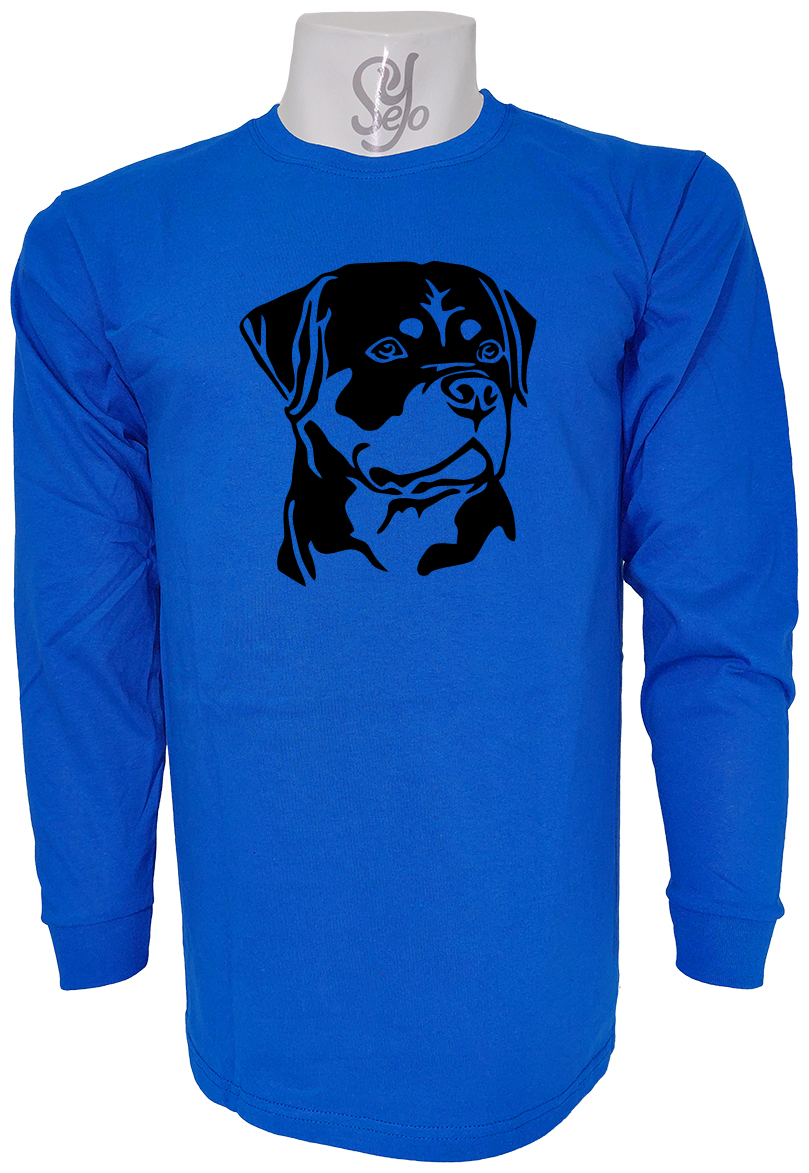 Polera De Hombre Manga Larga Amantes de los Perros Rottweilers 4 Polera De Hombre Manga Larga Amantes de los Perros Rottweilers