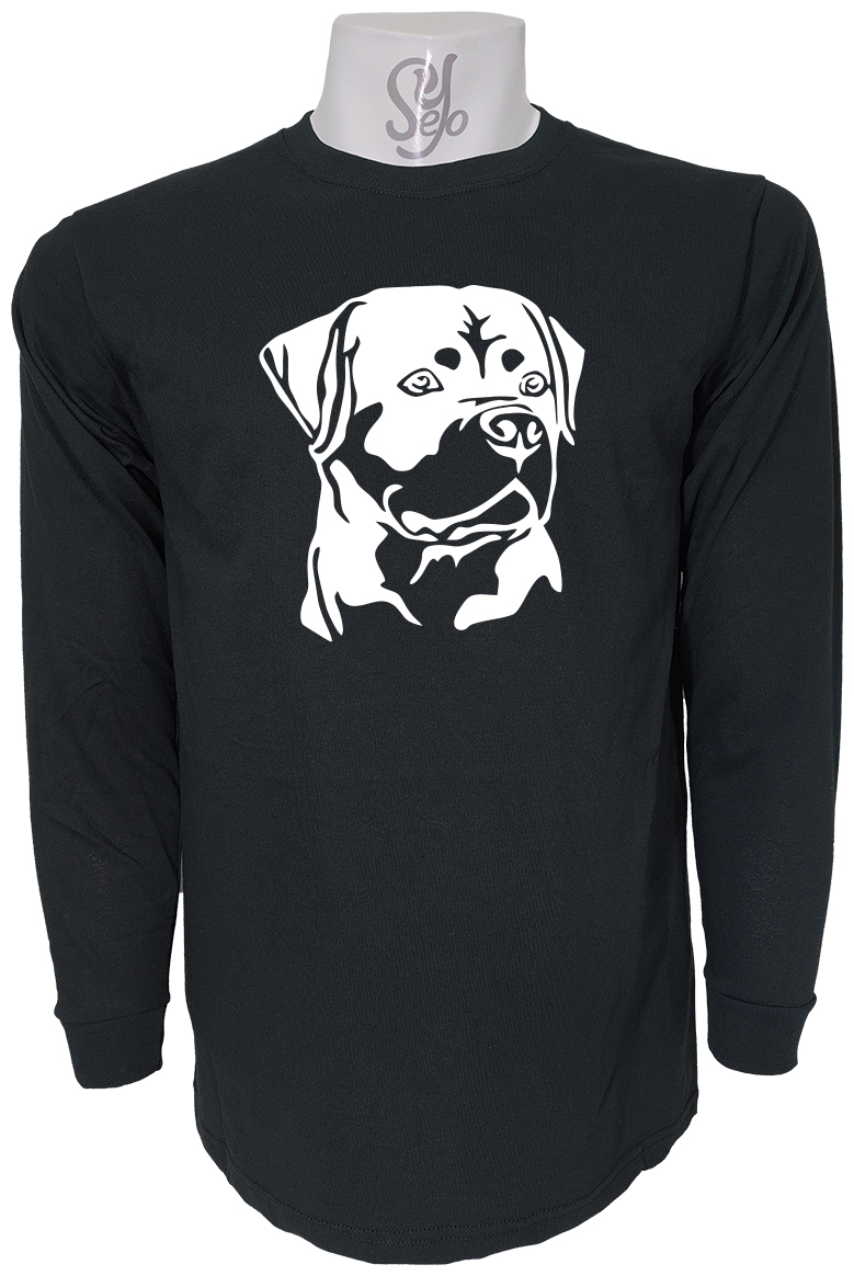 Polera De Hombre Manga Larga Amantes de los Perros Rottweilers 3 Polera De Hombre Manga Larga Amantes de los Perros Rottweilers