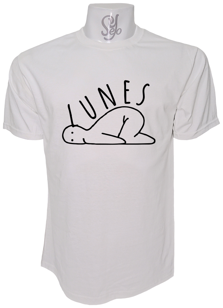 Polera de Hombre Meme Flojera De Cada Lunes 1 Polera de Hombre Meme Flojera De Cada Lunes