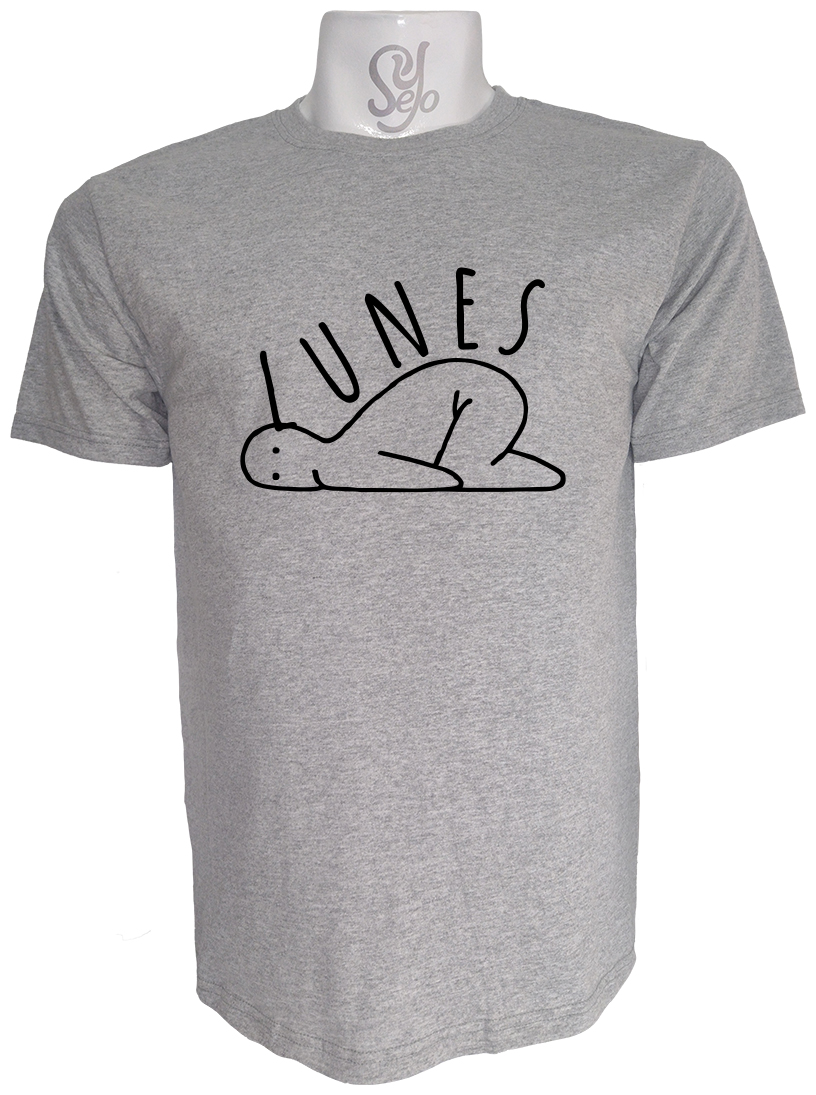 Polera de Hombre Meme Flojera De Cada Lunes 3 Polera de Hombre Meme Flojera De Cada Lunes