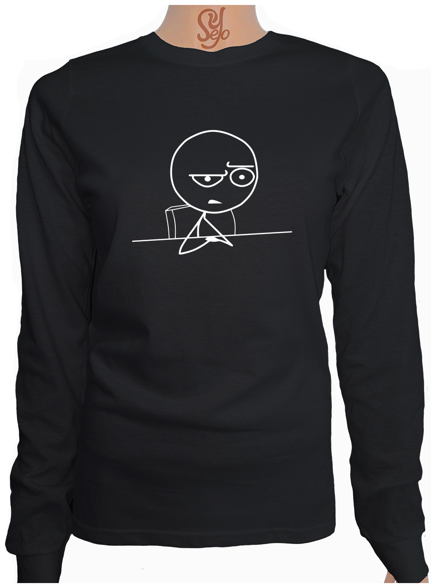Polera De Mujer Manga Larga Meme troll face En La Mesa 2 Polera De Mujer Manga Larga Meme troll face En La Mesa