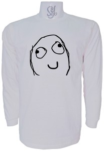 Polera De Hombre Manga Larga Meme smiley derp carita sonriente