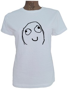 Polera De Mujer Meme smiley derp carita sonriente