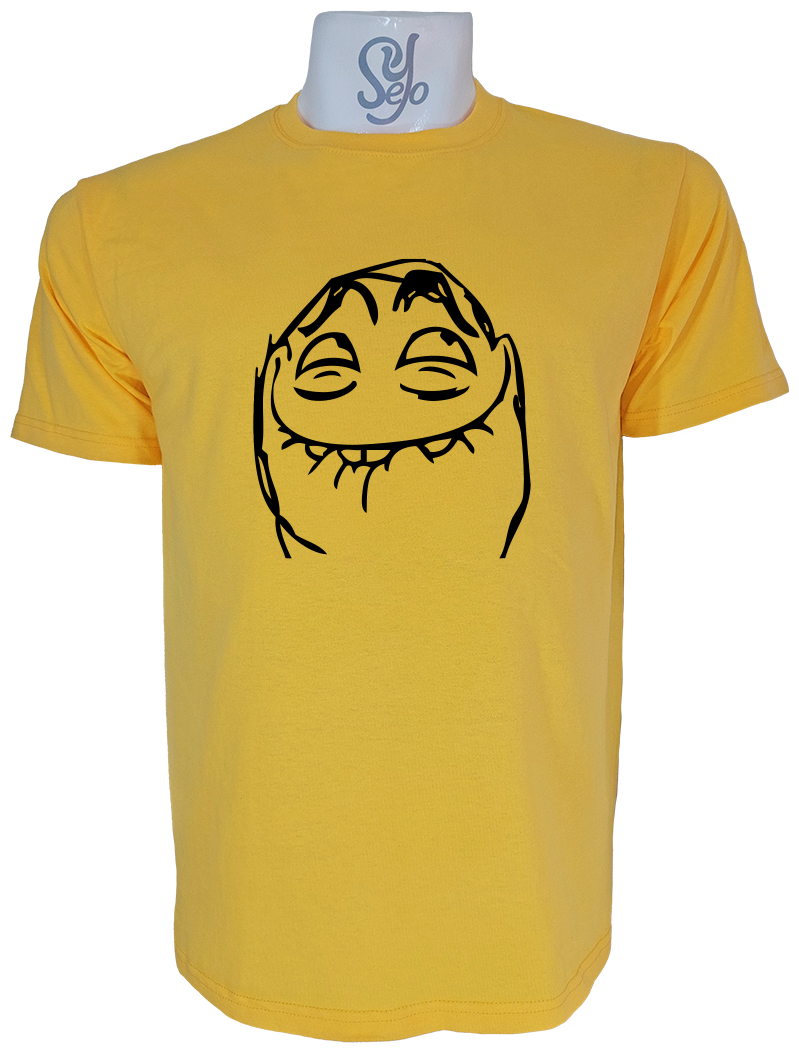 Polera de Hombre Meme Picaro Mouth Closed Troll Face 7 Polera de Hombre Meme Picaro Mouth Closed Troll Face