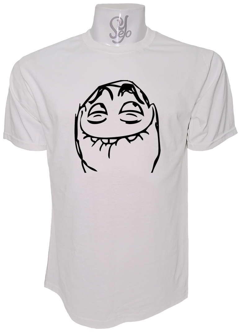 Polera de Hombre Meme Picaro Mouth Closed Troll Face 1 Polera de Hombre Meme Picaro Mouth Closed Troll Face